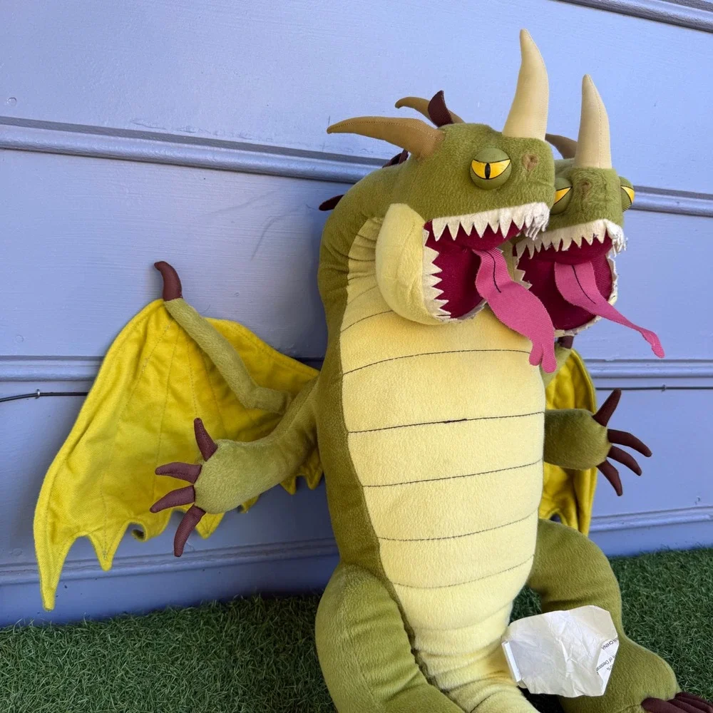 Vtg DreamWorks How To Train Your Dragon Barf and Belch Zippleback Plush Large